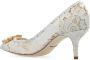 Dolce & Gabbana Witte Taormina Pumps met Kristallen Beige Dames - Thumbnail 5