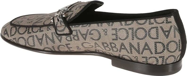 Dolce & Gabbana Handtekening Monogram Loafers Brown Heren