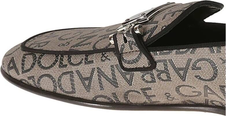 Dolce & Gabbana Handtekening Monogram Loafers Brown Heren