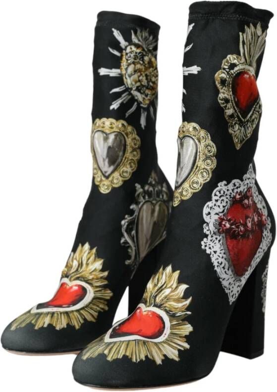 Dolce & Gabbana Hartprint Mid-Calf Laarzen Multicolor Dames