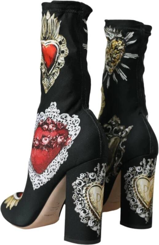 Dolce & Gabbana Hartprint Mid-Calf Laarzen Multicolor Dames