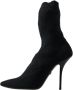 Dolce & Gabbana Zwarte Stiletto Hak Mid Kalf Dameslaarzen Black Dames - Thumbnail 7