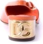 Dolce & Gabbana Logo Versierde Leren Slingback Hakken Orange Dames - Thumbnail 18