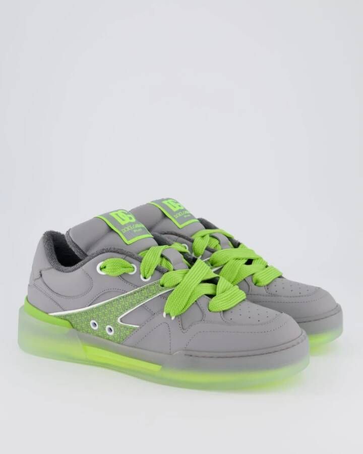 Dolce & Gabbana Heren New Roma Sneaker Grijs Groen Gray Heren