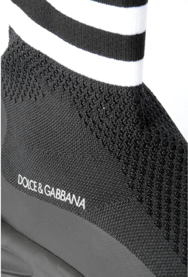 Dolce & Gabbana Heren Sneaker Laarzen met Sokken Black Heren