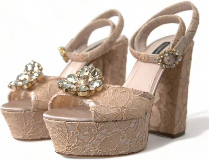 Dolce & Gabbana High Heel Sandals Beige Dames