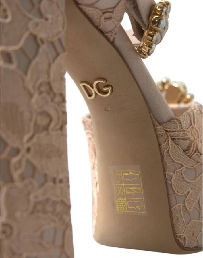 Dolce & Gabbana High Heel Sandals Beige Dames