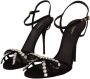 Dolce & Gabbana Zwarte Kristal Boog Hak Sandalen Black Dames - Thumbnail 8