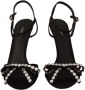 Dolce & Gabbana Zwarte Kristal Boog Hak Sandalen Black Dames - Thumbnail 9