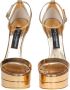 Dolce & Gabbana Platina hoge hak sandalen Yellow Dames - Thumbnail 2