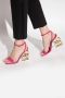 Dolce & Gabbana Roze Krokodillenprint Hoge Hak Sandalen Pink Dames - Thumbnail 3