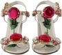 Dolce & Gabbana Witte Leren Kristallen Keira Hakken Sandalen Multicolor Dames - Thumbnail 2