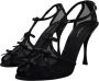 Dolce & Gabbana Zwarte Stiletto Sandalen Black Dames - Thumbnail 3