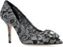 Dolce & Gabbana Pumps in Taormina Lace with Crystals Grijs Dames - Thumbnail 4