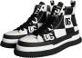 Dolce & Gabbana Hoge Top Geruite Sneakers Schoenen Black Heren - Thumbnail 3