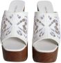 Dolce & Gabbana Houten Sleehak Muilezels Slides Schoenen White Dames - Thumbnail 2