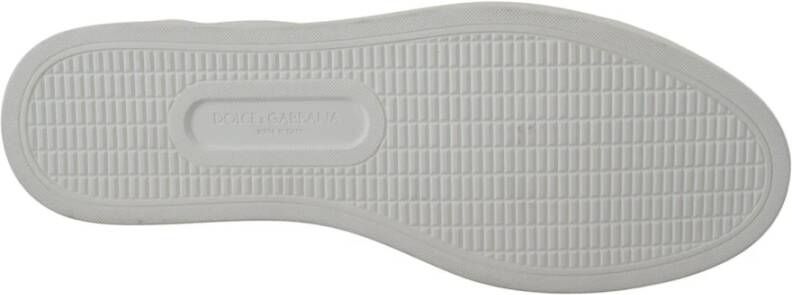 Dolce & Gabbana Italiaans Vervaardigde Leren Sneakers White Heren