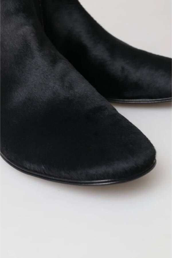 Dolce & Gabbana Italiaanse Leren Chelsea Boots Black Heren