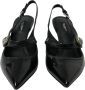 Dolce & Gabbana Zwarte Leren Versierde Slingback Schoenen Black Dames - Thumbnail 2