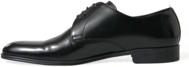 Dolce & Gabbana Italiaanse leren veterschoenen Black Heren