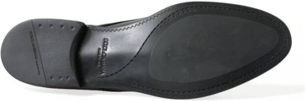 Dolce & Gabbana Italiaanse leren veterschoenen Black Heren