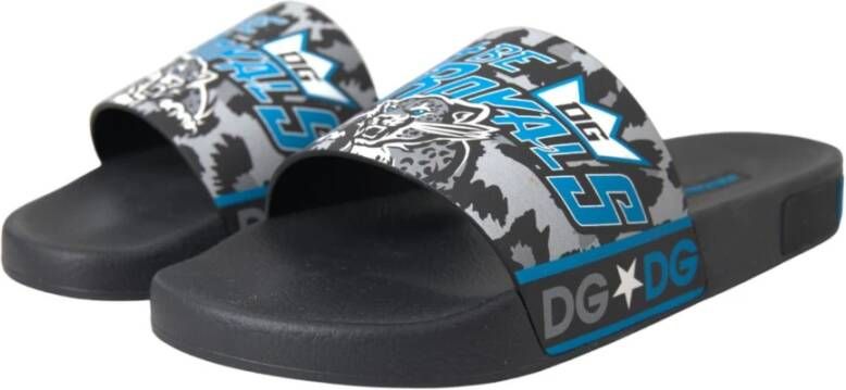 Dolce & Gabbana Jungle Sport Slides Black Heren