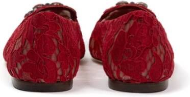 Dolce & Gabbana Kanten Ballerina Schoenen Red Dames