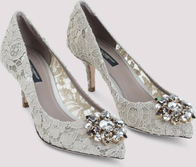 Dolce & Gabbana Kanten Pumps met Stijl Beige Dames