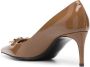 Dolce & Gabbana Karamel Logo Palet Sandaal Brown Dames - Thumbnail 2