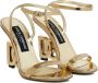 Dolce & Gabbana Keira Goudkleurige Metallic Sandalen Yellow Dames - Thumbnail 3