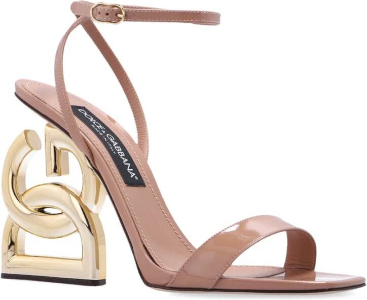 Dolce & Gabbana Keira sandalen met decoratieve hak Beige Dames