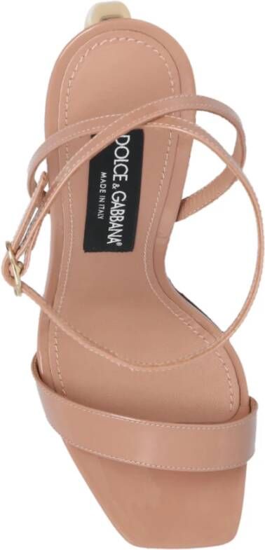 Dolce & Gabbana Keira sandalen met decoratieve hak Beige Dames