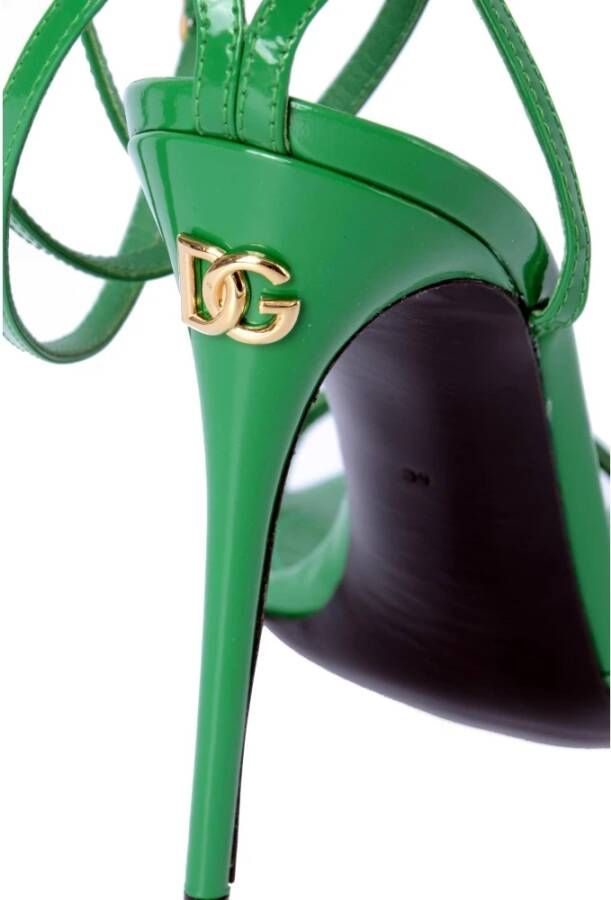 Dolce & Gabbana Keira Straps Hak Sandalen Green Dames