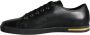 Dolce & Gabbana Klassieke Zwarte Gouden Leren Sneakers Schoenen Black Heren - Thumbnail 5