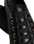 Dolce & Gabbana Klassieke Zwarte Gouden Leren Sneakers Schoenen Black Heren - Thumbnail 8