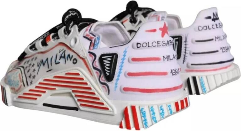 Dolce & Gabbana Kleurrijke lage sneakers met rubberen zool Multicolor Dames