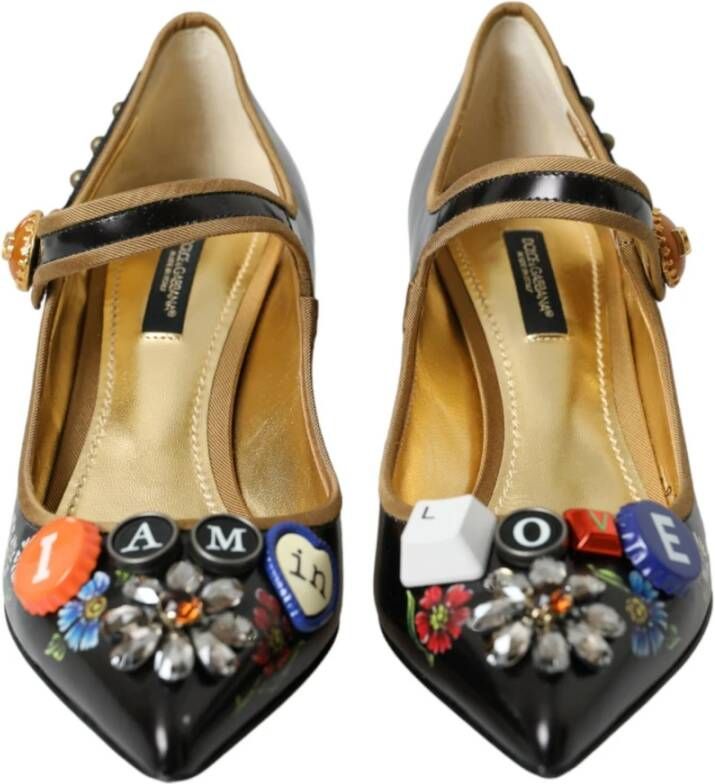 Dolce & Gabbana Koningin van Harten Kristal Mary Jane Pumps Multicolor Dames