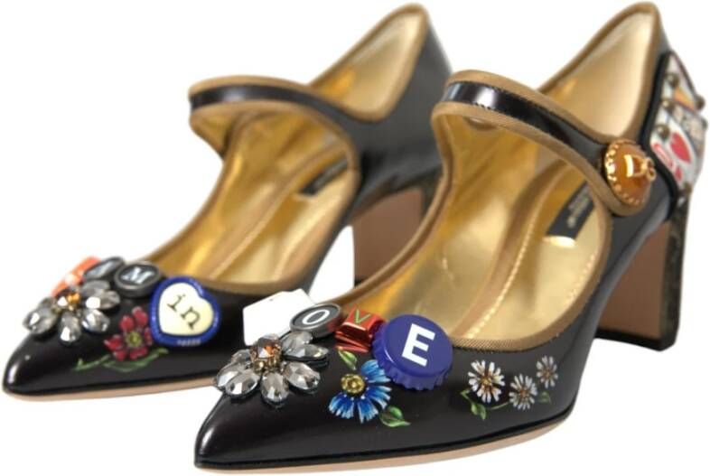 Dolce & Gabbana Koningin van Harten Kristal Mary Jane Pumps Multicolor Dames