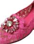 Dolce & Gabbana Paarse Taormina Kant Kristal Platte Schoenen Purple Dames - Thumbnail 19