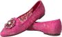 Dolce & Gabbana Paarse Taormina Kant Kristal Platte Schoenen Purple Dames - Thumbnail 20