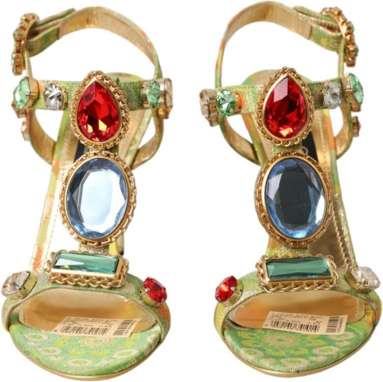 Dolce & Gabbana Kristal Jacquard Sandalen Multicolor Dames