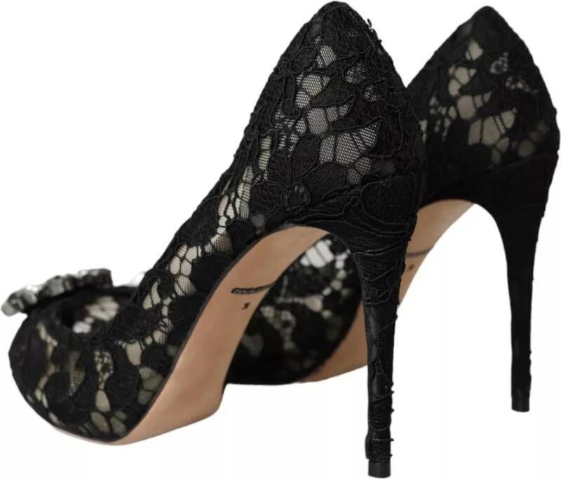 Dolce & Gabbana Kristal Kant Hak Pumps Black Dames