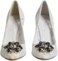 Dolce & Gabbana Kristal Kant Hak Pumps Wit White Dames - Thumbnail 2