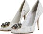 Dolce & Gabbana Kristal Kant Hak Pumps Wit White Dames - Thumbnail 4