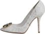 Dolce & Gabbana Kristal Kant Hak Pumps Wit White Dames - Thumbnail 6