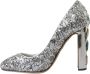 Dolce & Gabbana Zilveren Paillet Kristal Hakken Pumps Gray Dames - Thumbnail 13