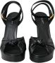 Dolce & Gabbana Kristal Platform Zwarte Leren Sandalen Black Dames - Thumbnail 2