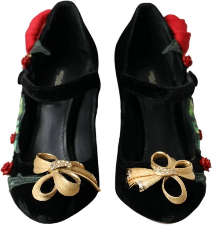 Dolce & Gabbana Kristal Roos Mary Jane Pumps Black Dames