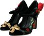 Dolce & Gabbana Zwarte Rozen Kristal Mary Jane Schoenen Black Dames - Thumbnail 3