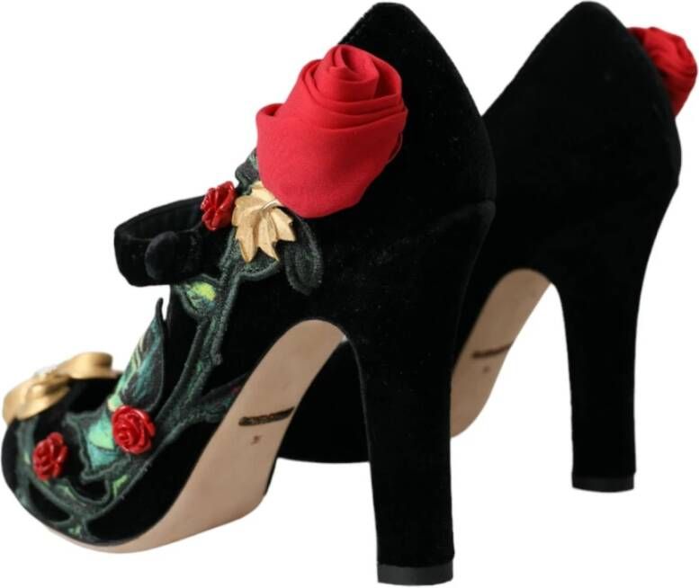 Dolce & Gabbana Kristal Roos Mary Jane Pumps Black Dames